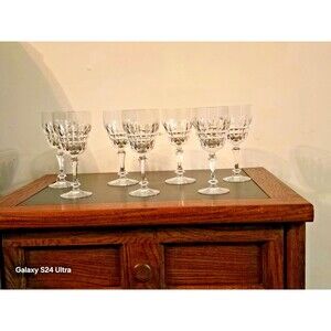 clear crystal vintage wine glasses